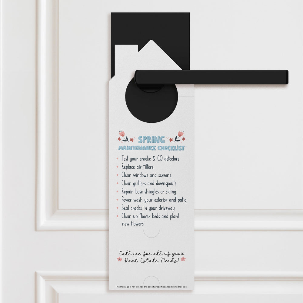 Spring Maintenance Checklist Door Hangers Door Hanger Market Dwellings