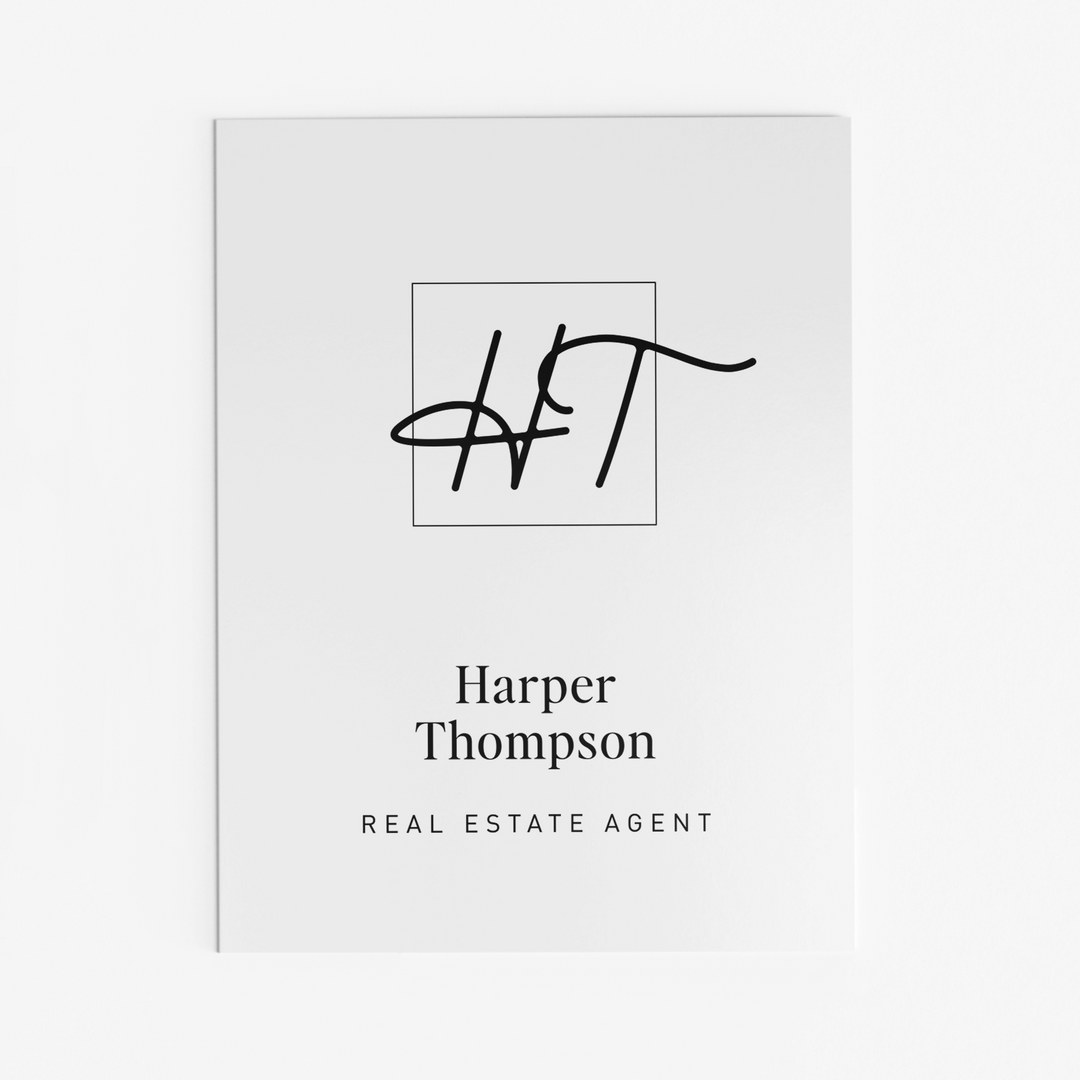 Custom Initials Presentation Folders | PF-2 Folders Market Dwellings   