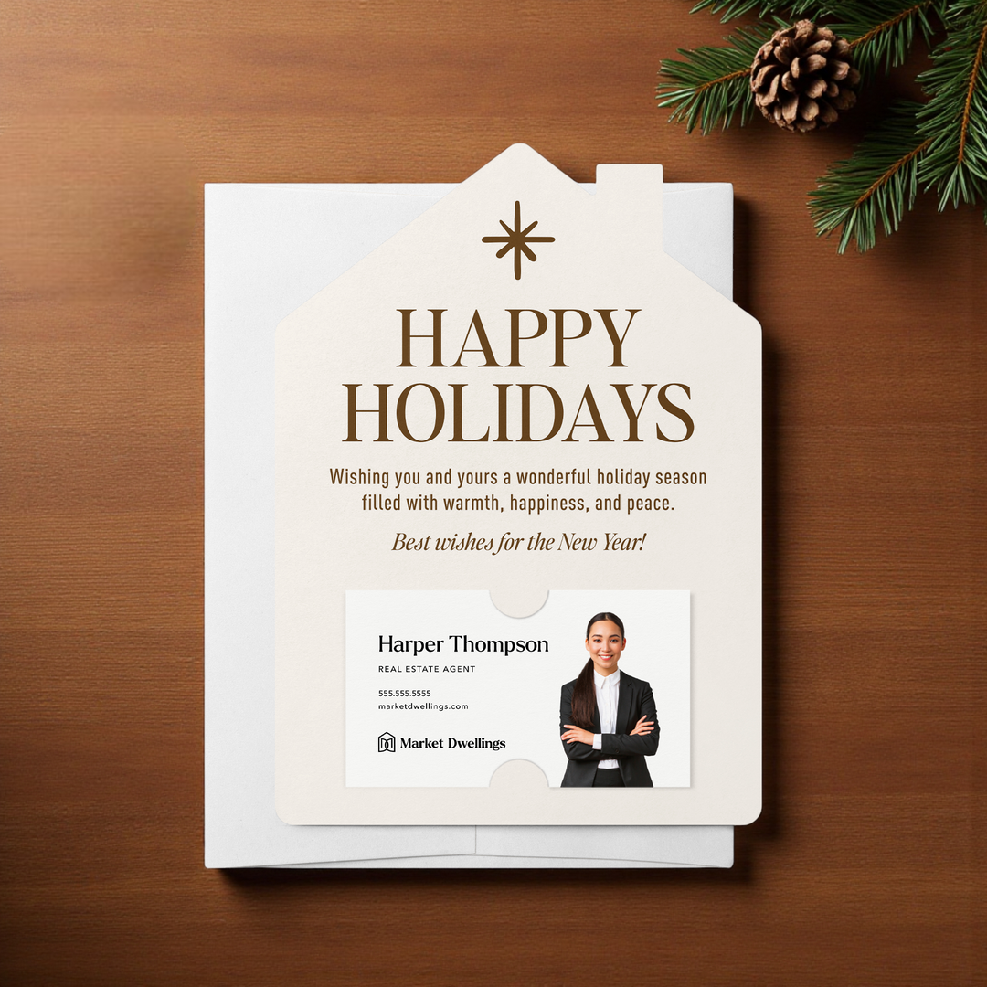 Set of Happy Holidays | Christmas Mailers | Envelopes Included Mailer Market Dwellings