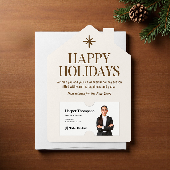 Set of Happy Holidays | Christmas Mailers | Envelopes Included Mailer Market Dwellings