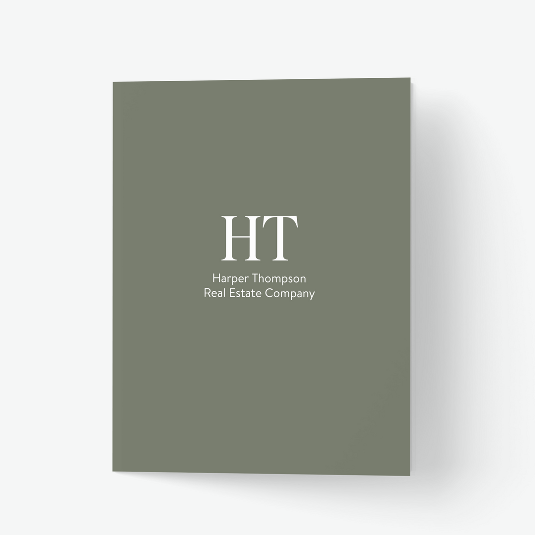 Custom Initials Presentation Folders Folders Market Dwellings