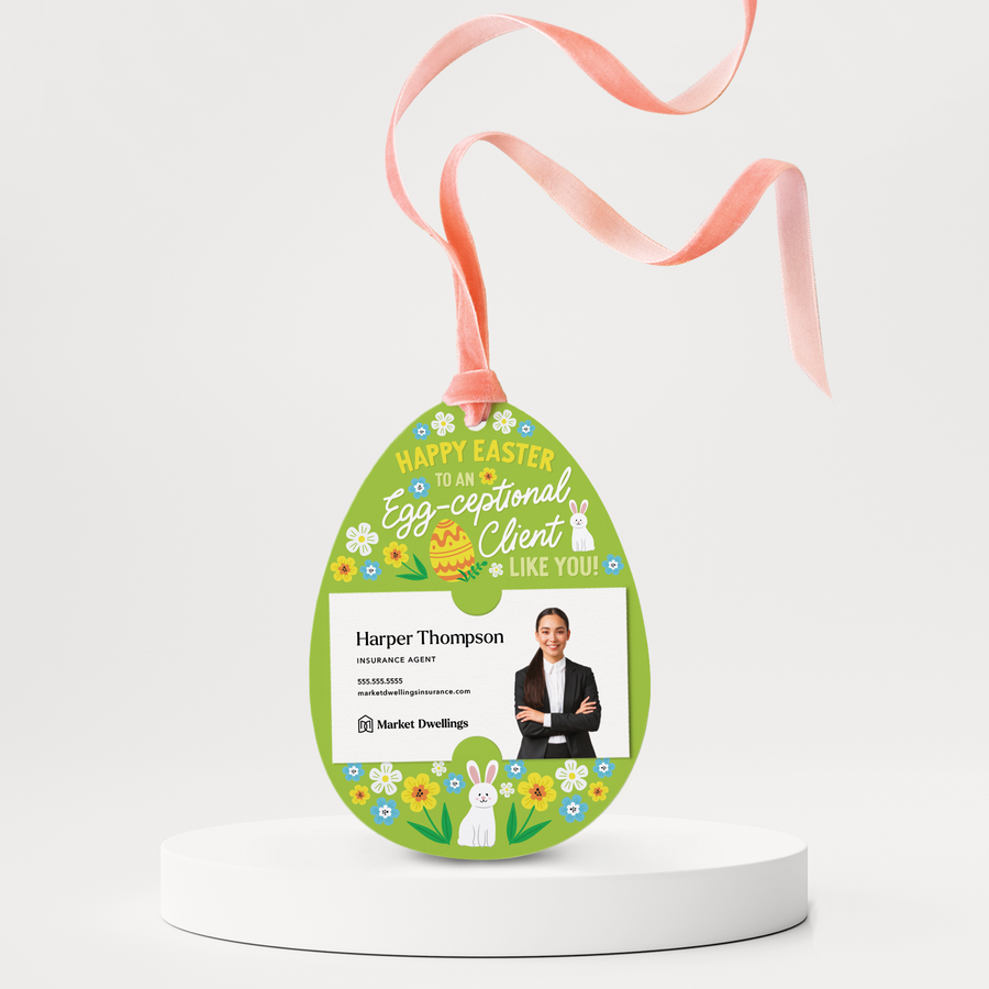 Happy Easter To An Egg-ceptional Client Like You! | Easter Spring Gift Tags | 13-GT007 Gift Tag Market Dwellings   
