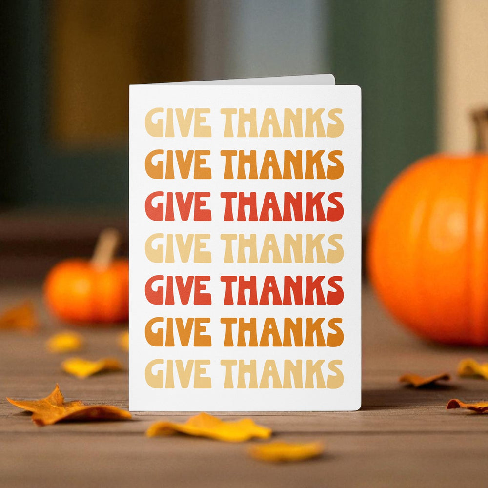 Set of Give Thanks | Thanksgiving Greeting Cards | Envelopes Included Greeting Card Market Dwellings