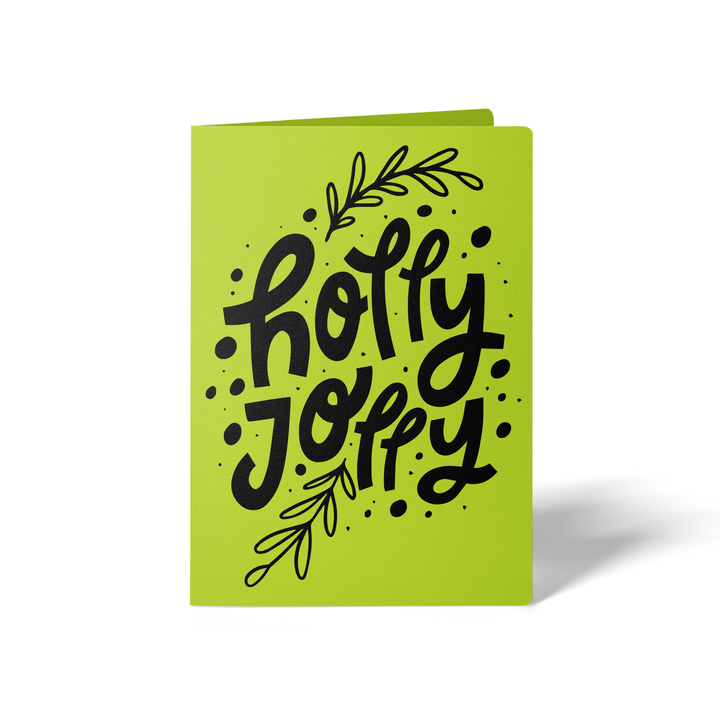 Holly Jolly Greeting Cards | Envelopes Included Greeting Card Market Dwellings GREEN APPLE