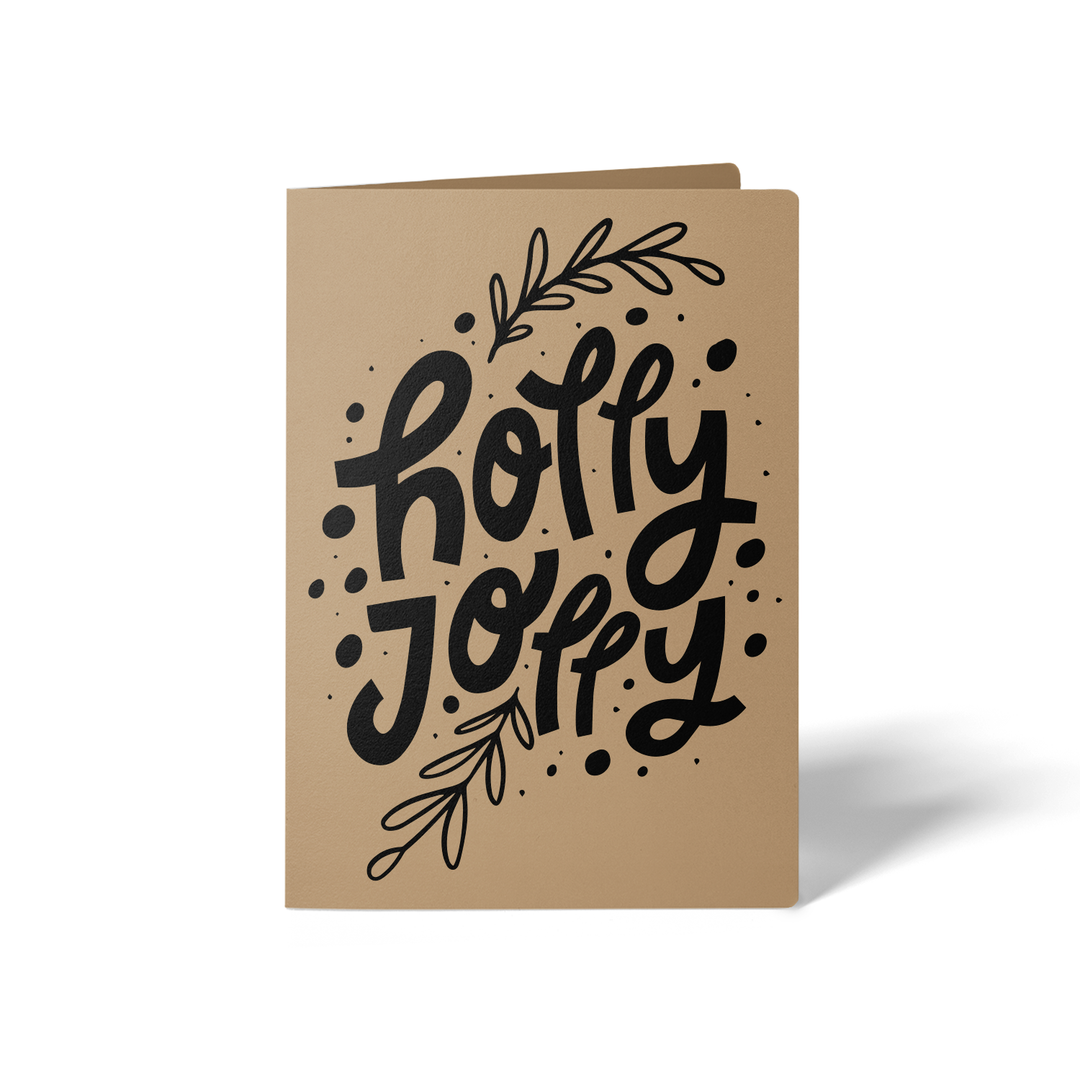 Holly Jolly Greeting Cards | Envelopes Included Greeting Card Market Dwellings KRAFT