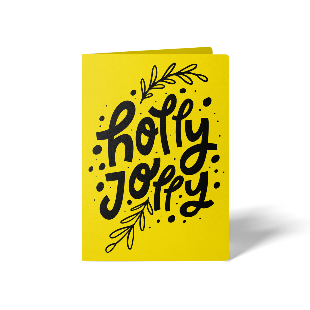 Holly Jolly Greeting Cards | Envelopes Included Greeting Card Market Dwellings LEMON