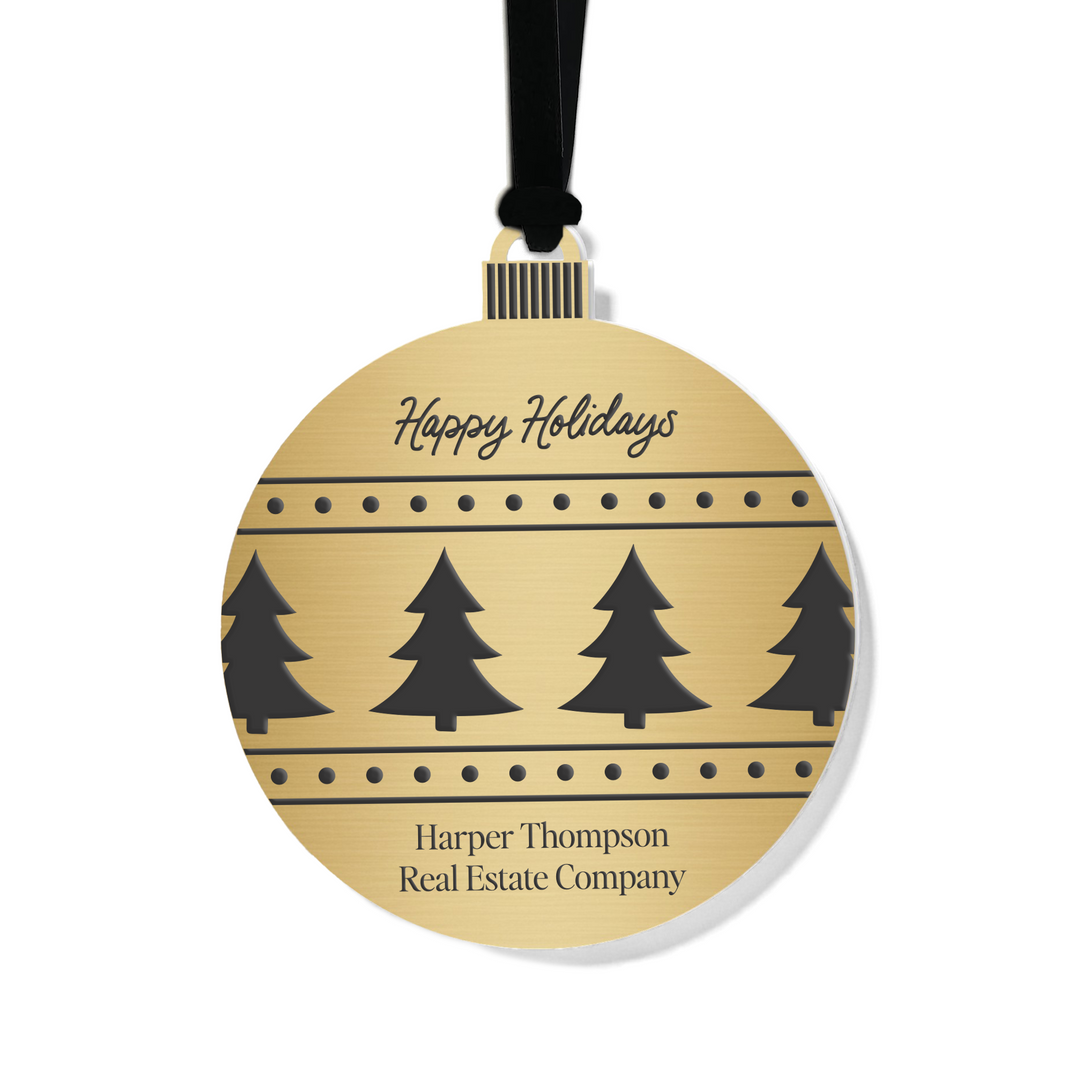 Customizable | Happy Holidays Ornament