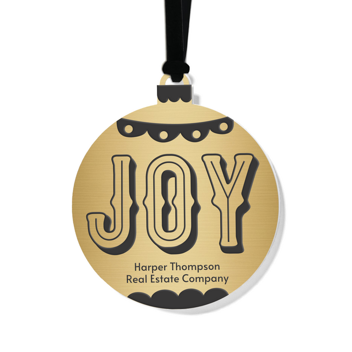 Customizable | Joy Holiday Ornament Ornament Market Dwellings GOLD BLACK