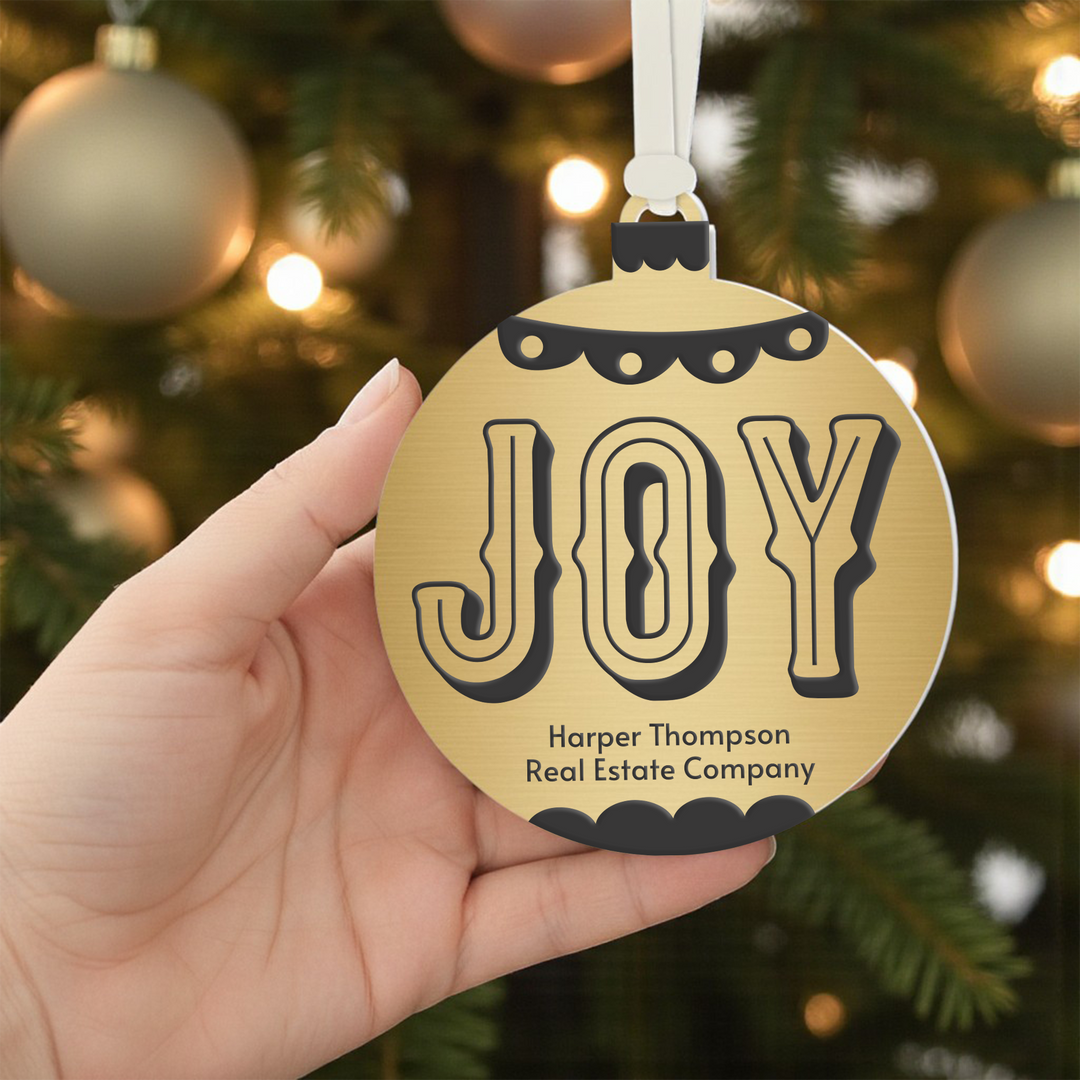 Customizable | Joy Holiday Ornament Ornament Market Dwellings