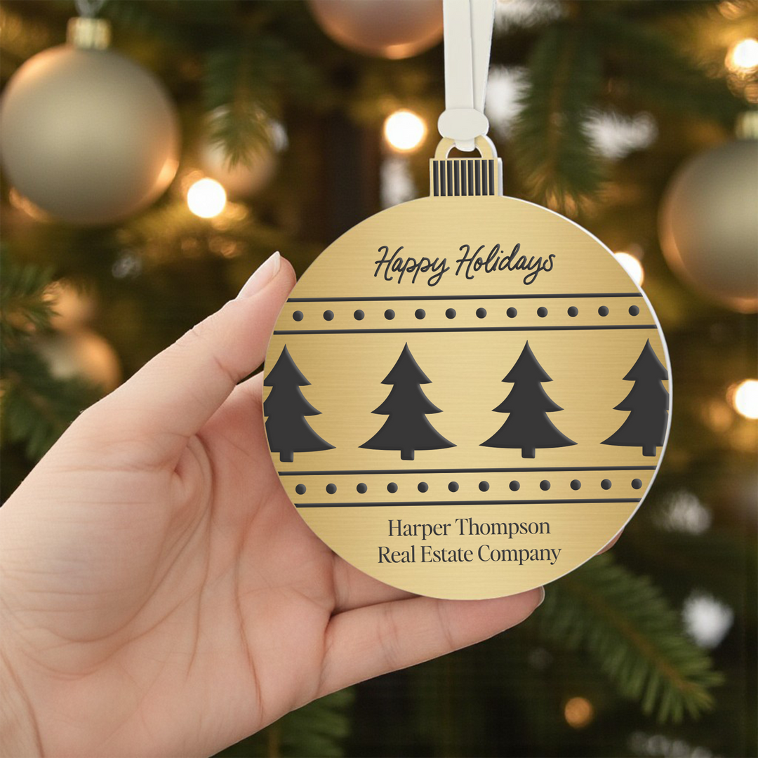 Customizable | Happy Holidays Ornament