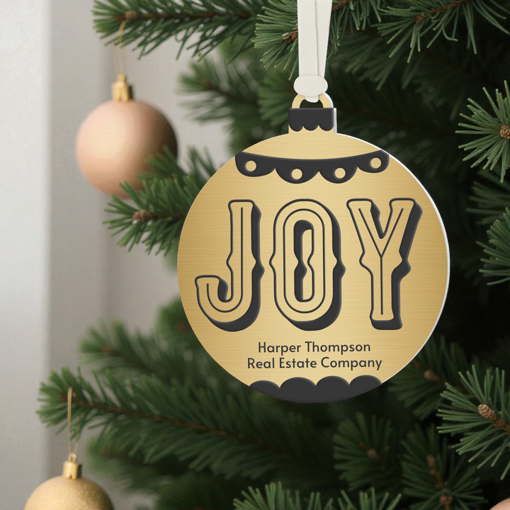 Customizable | Joy Holiday Ornament Ornament Market Dwellings