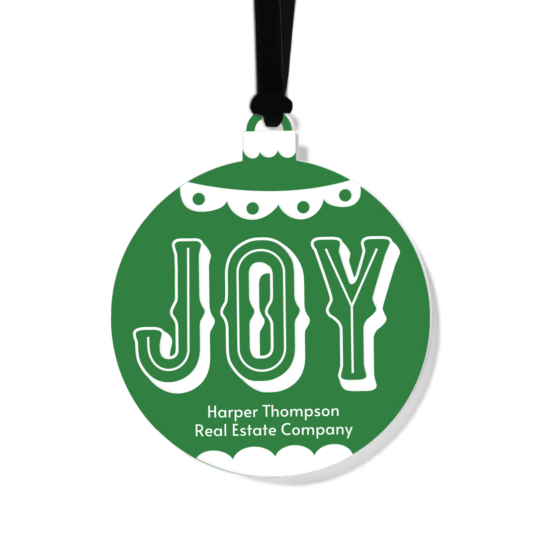 Customizable | Joy Holiday Ornament Ornament Market Dwellings GREEN BLACK