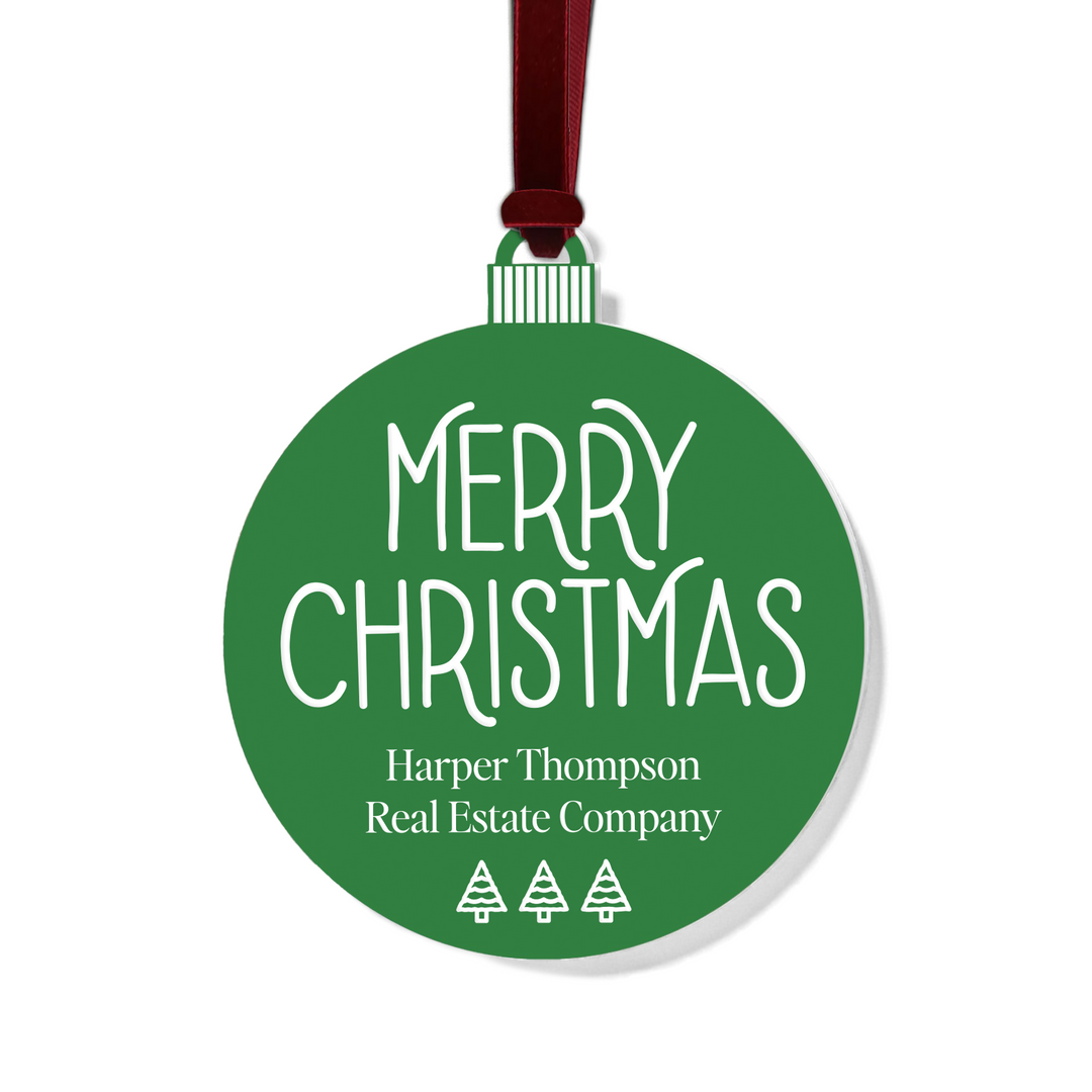 Customizable | Merry Christmas Ornament