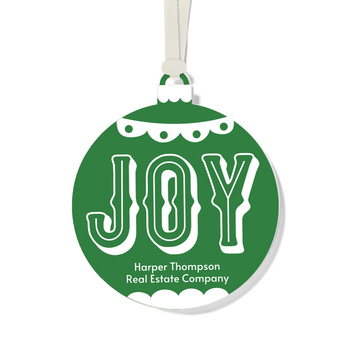 Customizable | Joy Holiday Ornament Ornament Market Dwellings GREEN CREAM