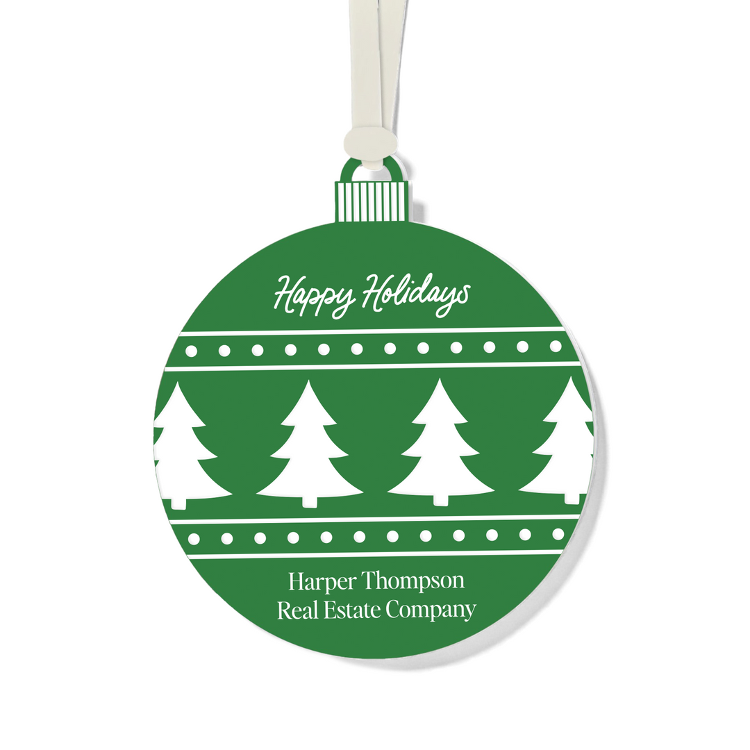 Customizable | Happy Holidays Ornament