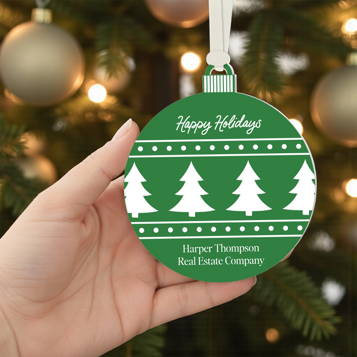 Customizable | Happy Holidays Ornament