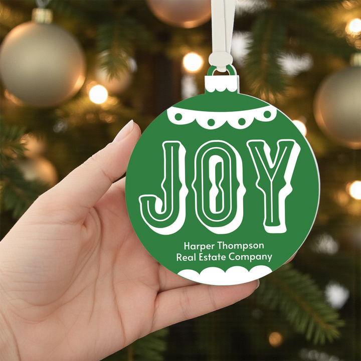 Customizable | Joy Holiday Ornament Ornament Market Dwellings