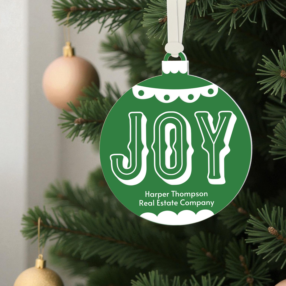 Customizable | Joy Holiday Ornament Ornament Market Dwellings