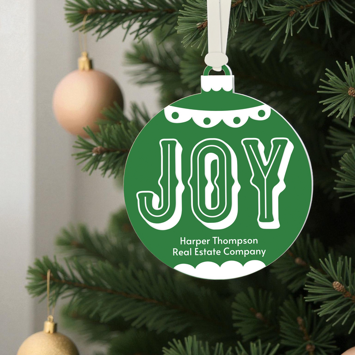 Customizable | Joy Holiday Ornament Ornament Market Dwellings