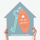 We Got The Keys House Sign Photo Prop House Sign Market Dwellings BLUE GRAY 1