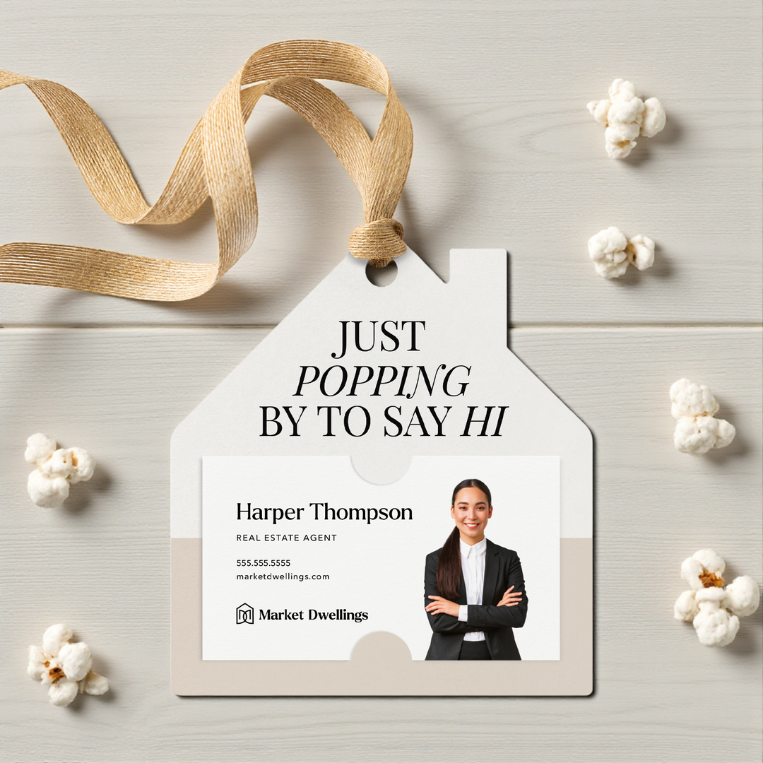 Just Popping By To Say Hi | Gift Tags Gift Tag Market Dwellings