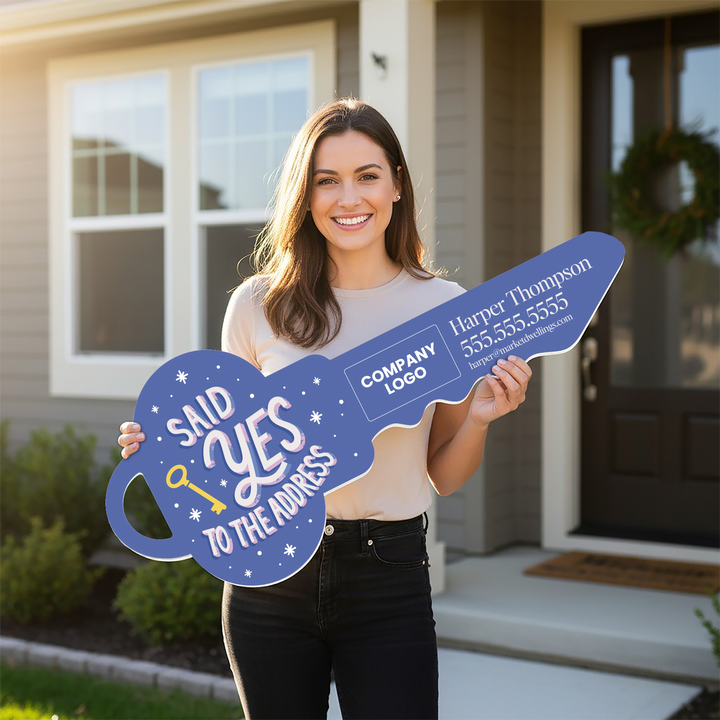 Customizable | Said Yes To The Address Sign | Photo Prop | DSY-22-AB Key Sign Market Dwellings