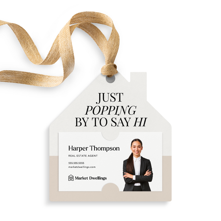 Just Popping By To Say Hi | Gift Tags Gift Tag Market Dwellings