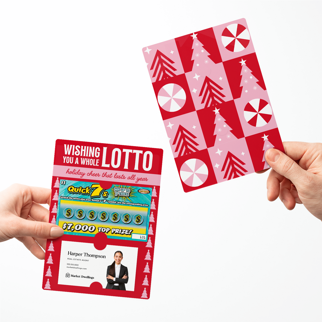 Set of Wishing You A Lotto Holiday Cheer! Lotto Mailers | Envelopes Included Mailer Market Dwellings