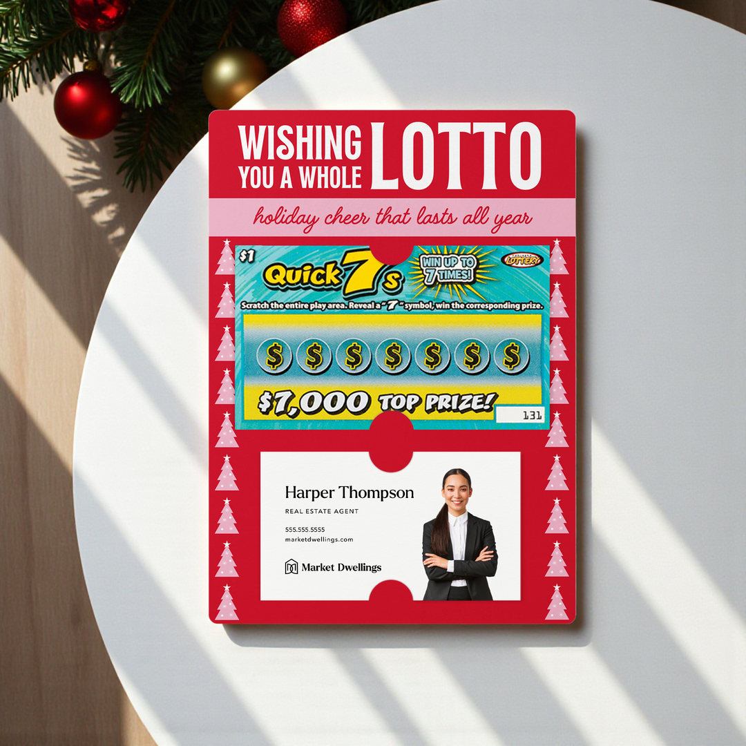 Set of Wishing You A Lotto Holiday Cheer! Lotto Mailers | Envelopes Included Mailer Market Dwellings