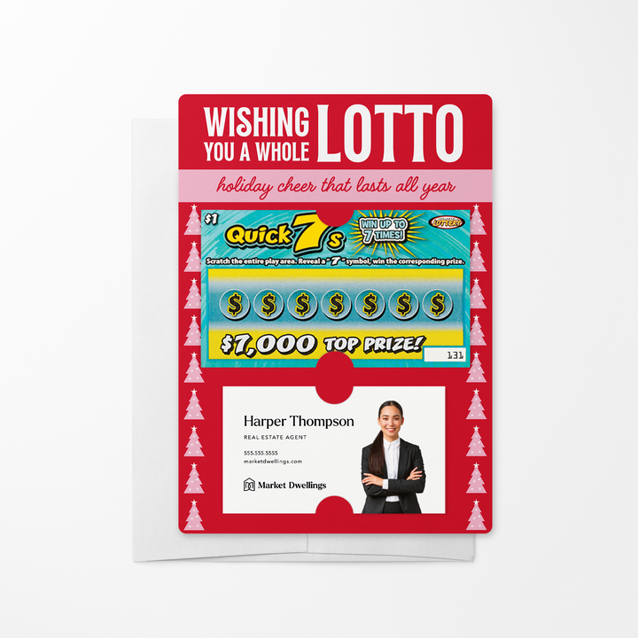 Set of Wishing You A Lotto Holiday Cheer! Lotto Mailers | Envelopes Included Mailer Market Dwellings