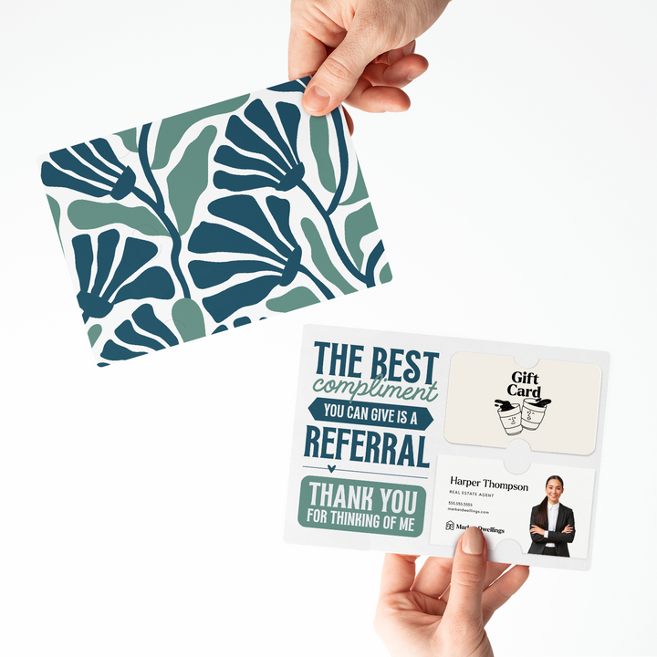 Set of The Best Compliment You Can Give is a Referral | Mailers | Envelopes Included Mailer Market Dwellings