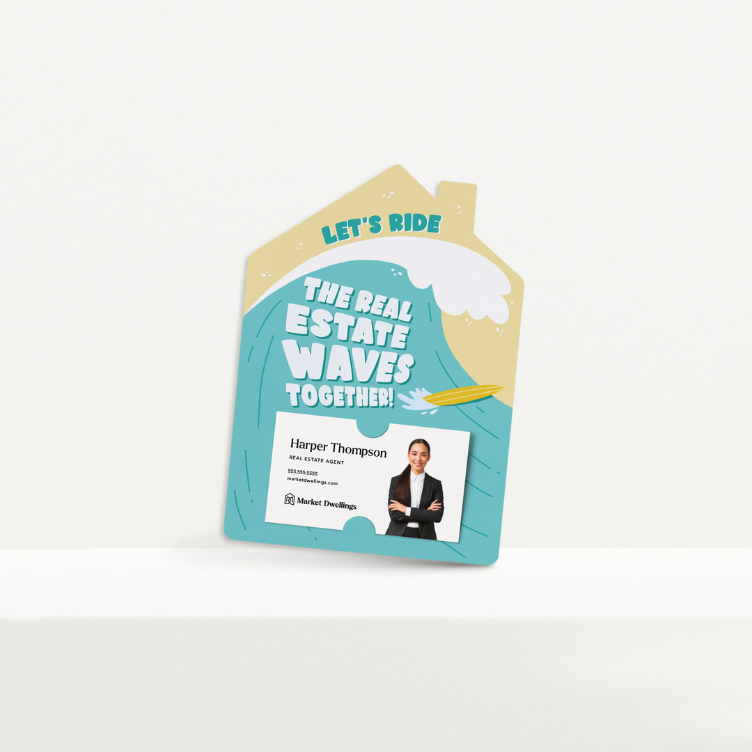 Set of Let's Ride The Real Estate Waves Together! | Summer Mailers | Envelopes Included | M277-M001-AB Mailer Market Dwellings   