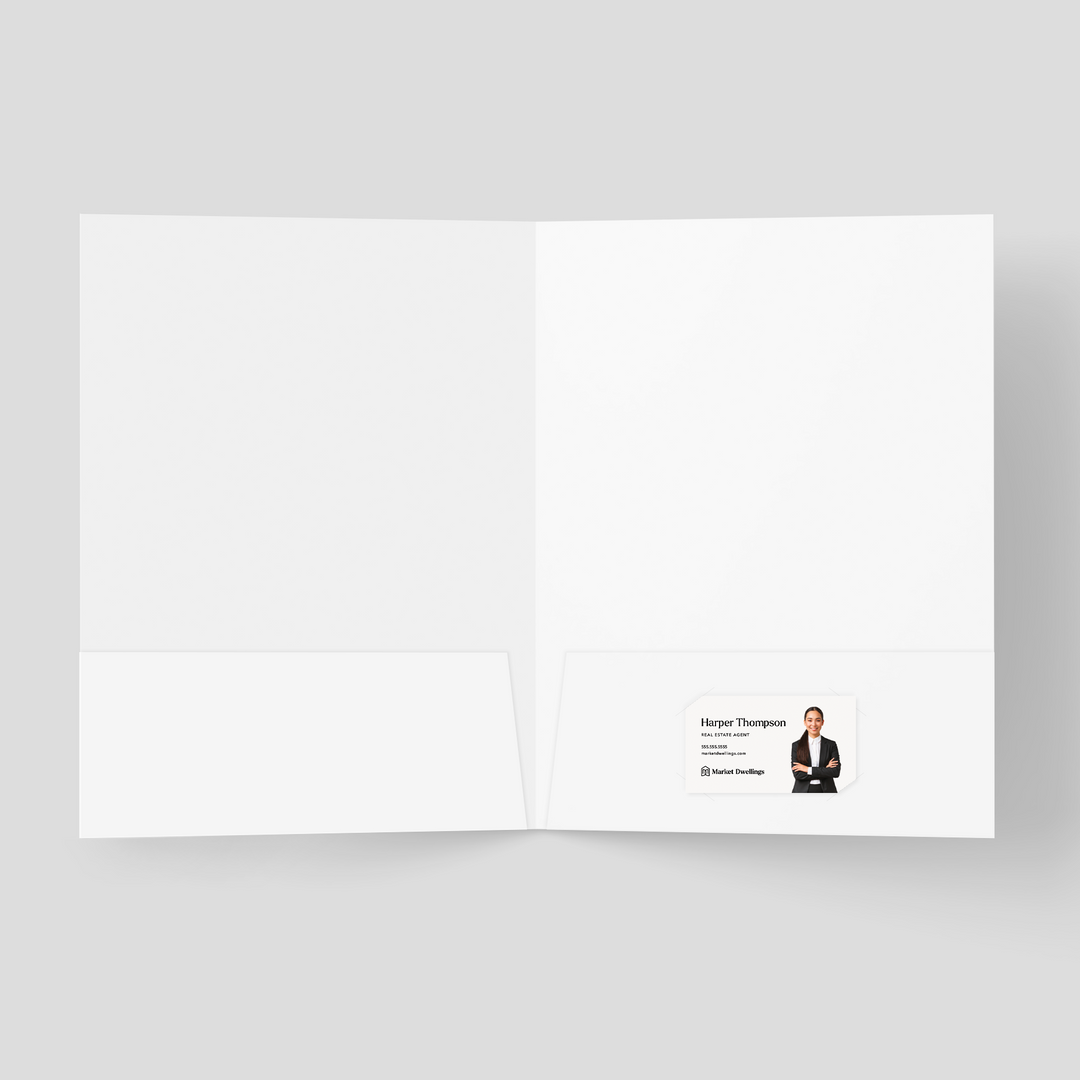 Custom Logo Presentation Folders | PF-1 Folders Market Dwellings