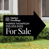 Directional Arrow Yard Sign Directional Sign Market Dwellings