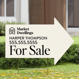 Directional Arrow Yard Sign Directional Sign Market Dwellings