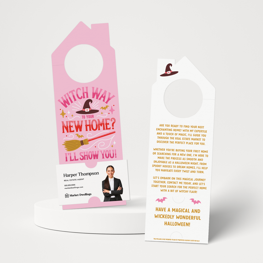 Witch Way To Your New Home? I’ll Show You! | Halloween Door Hangers | 368-DH002 Door Hanger Market Dwellings   