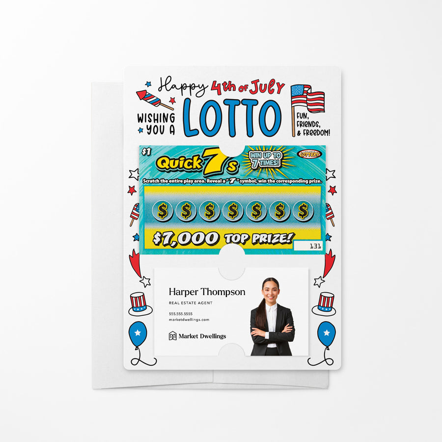 Set of Happy 4th of July Lotto Mailers | Envelopes Included Mailer Market Dwellings