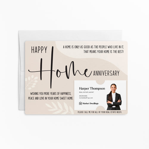 Happy Home Anniversary | Real Estate & Mortgage Mailers with Envelopes Mailer Market Dwellings