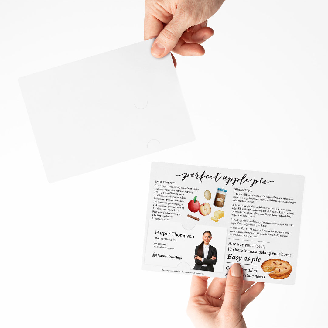 Set of Perfect Apple Pie Recipe Cards | Envelopes Included M10-M004 Mailer Market Dwellings