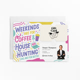 Weekends Are For Coffee & House Hunting | Real Estate Mailers with Envelopes Mailer Market Dwellings