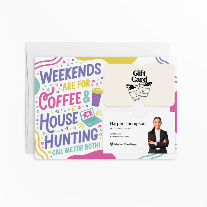 Set of Weekends Are For Coffee & House Hunting | Mailers | Envelopes Included | M100-M008 Mailer Market Dwellings