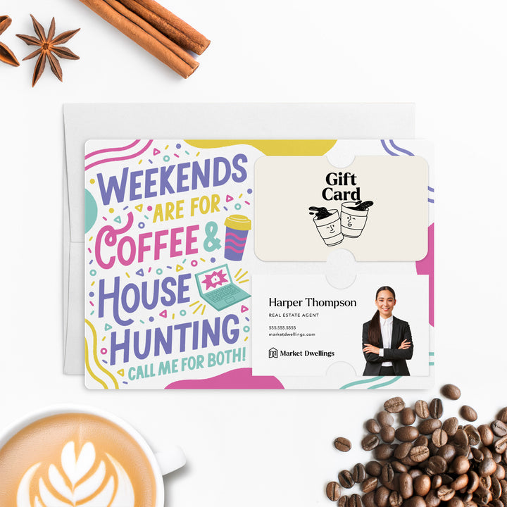 Set of Weekends Are For Coffee & House Hunting | Mailers | Envelopes Included | M100-M008 Mailer Market Dwellings