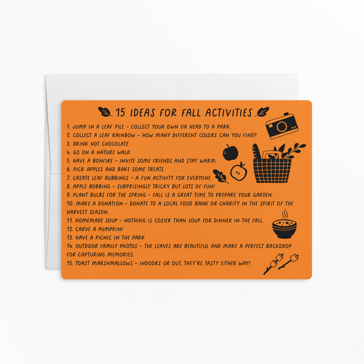 Ideas For Fall Activities Mailers | Envelopes Included | M101-M003 Mailer Market Dwellings