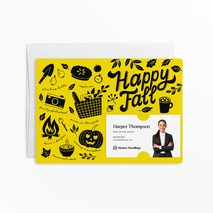 Ideas For Fall Activities Mailers | Envelopes Included | M101-M003 Mailer Market Dwellings LEMON