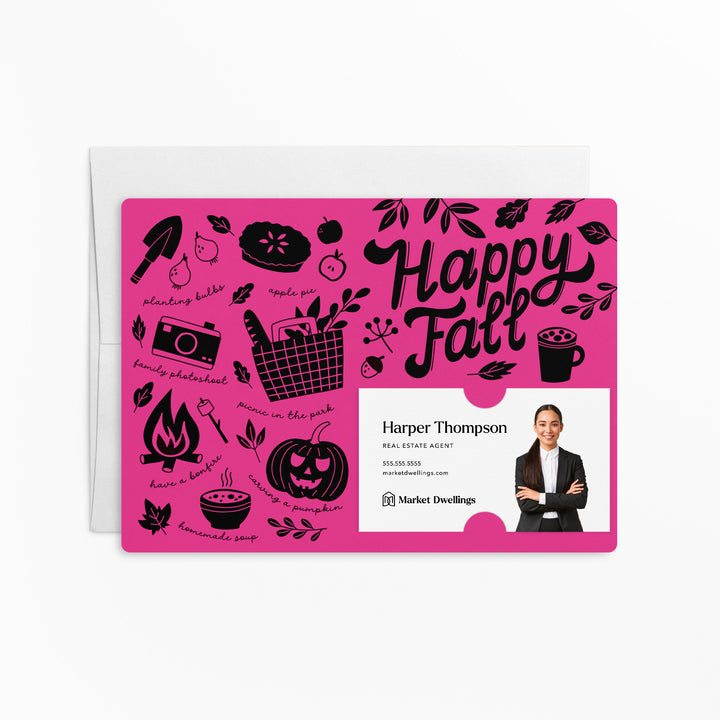 Ideas For Fall Activities Mailers | Envelopes Included | M101-M003 Mailer Market Dwellings RAZZLE BERRY