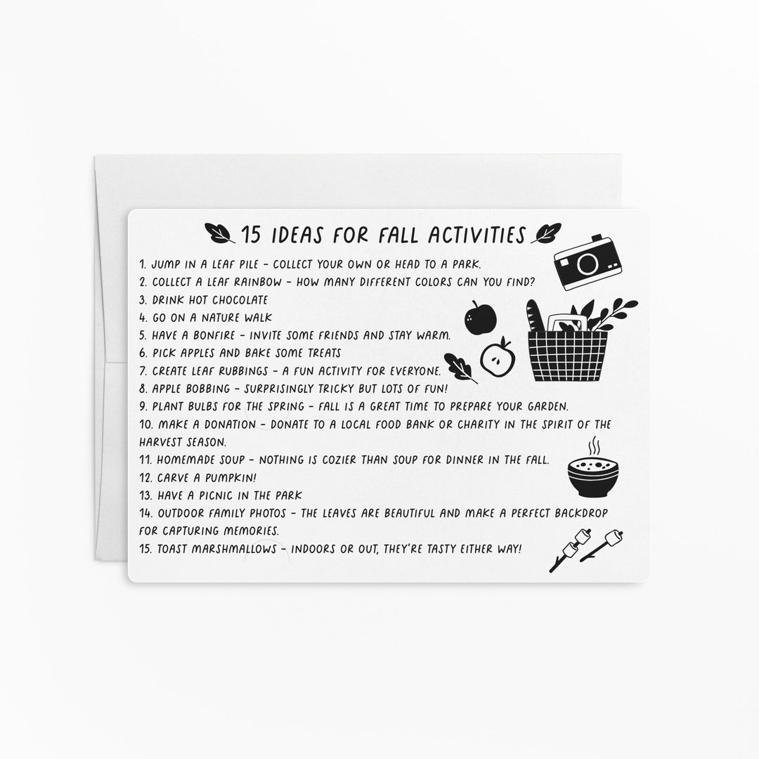 Ideas For Fall Activities Mailers | Envelopes Included | M101-M003