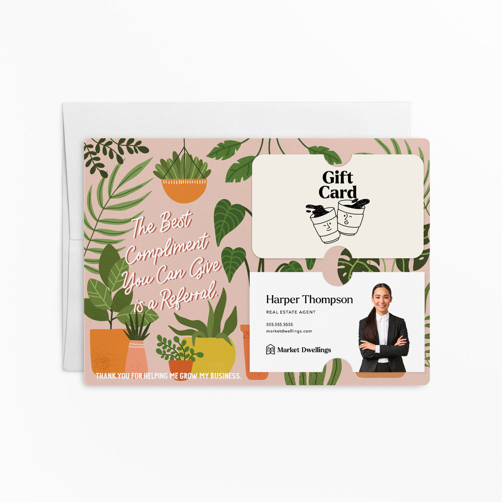 The Best Compliment You Can Give is a Referral. | Mailers with Envelopes Mailer Market Dwellings BEIGE 10