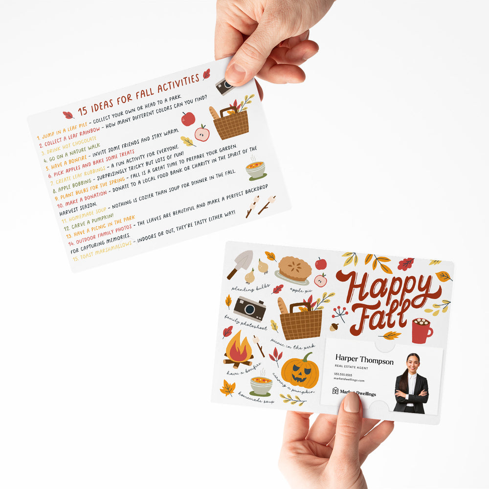 Ideas For Fall Activities Mailers | Envelopes Included | M102-M003 Mailer Market Dwellings