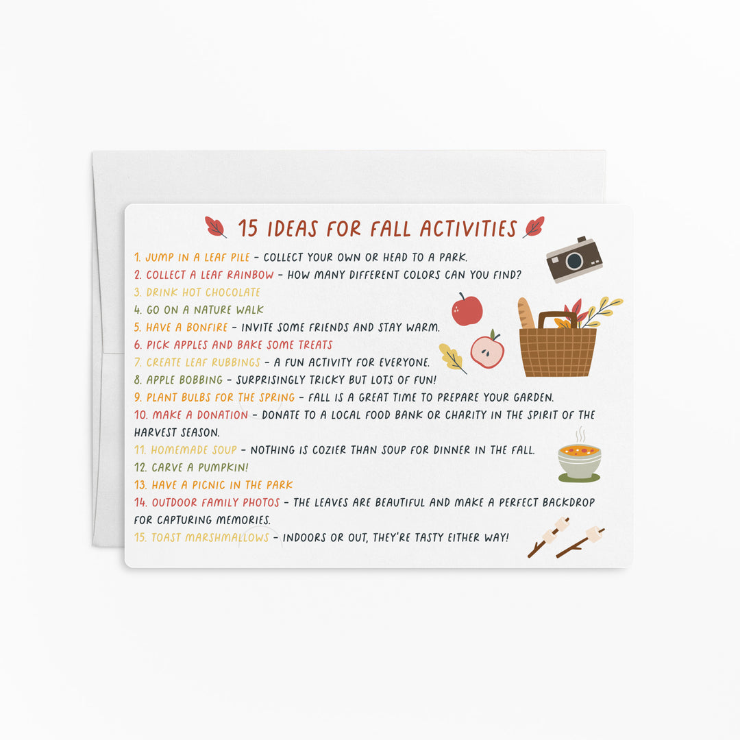 Ideas For Fall Activities Mailers | Envelopes Included | M102-M003 Mailer Market Dwellings