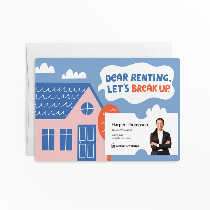 Set of Dear Renting, Let's Break Up. | Mailers | Envelopes Included | M103-M003 Mailer Market Dwellings